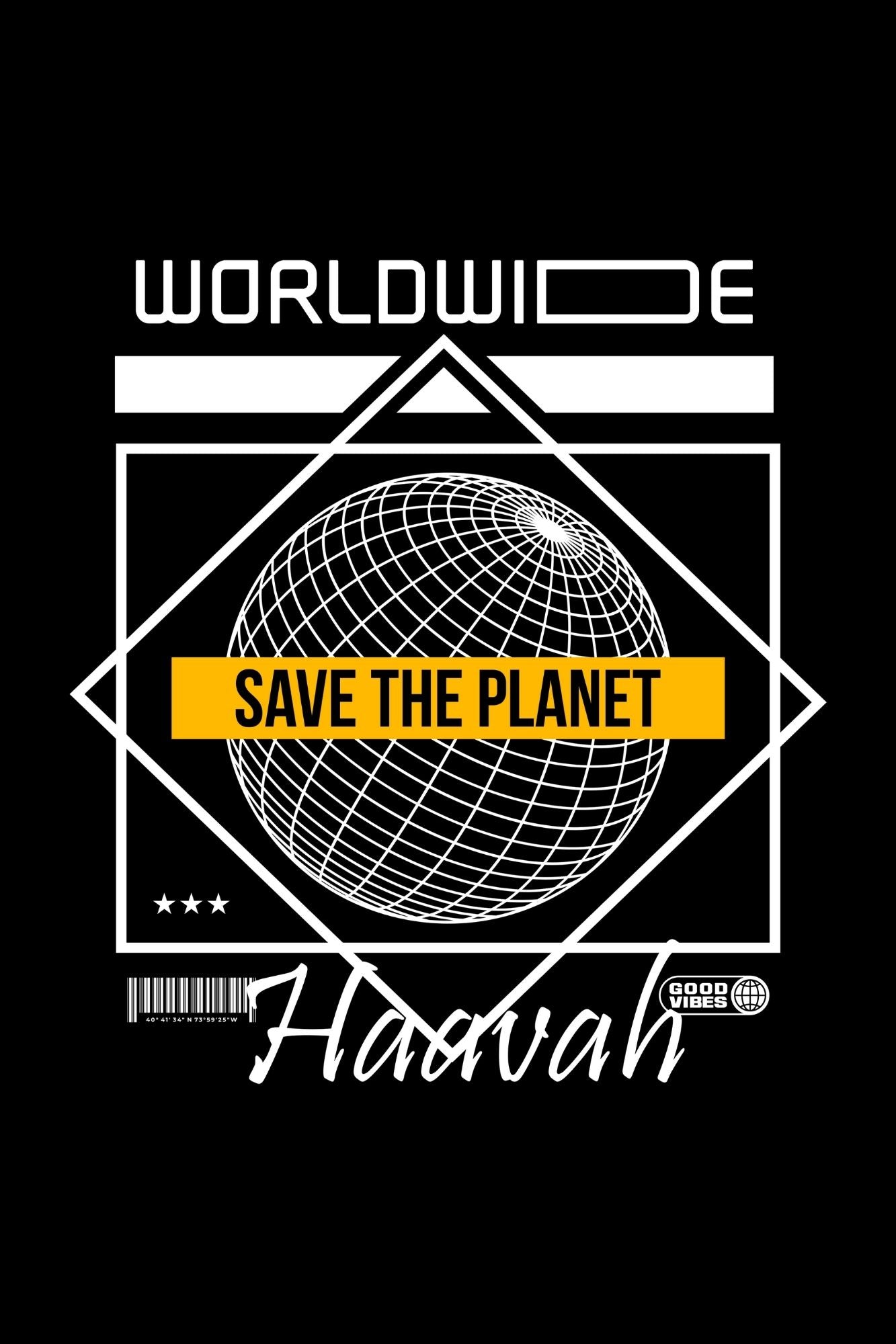 Haavah Save The Planet Oversize Tshirt