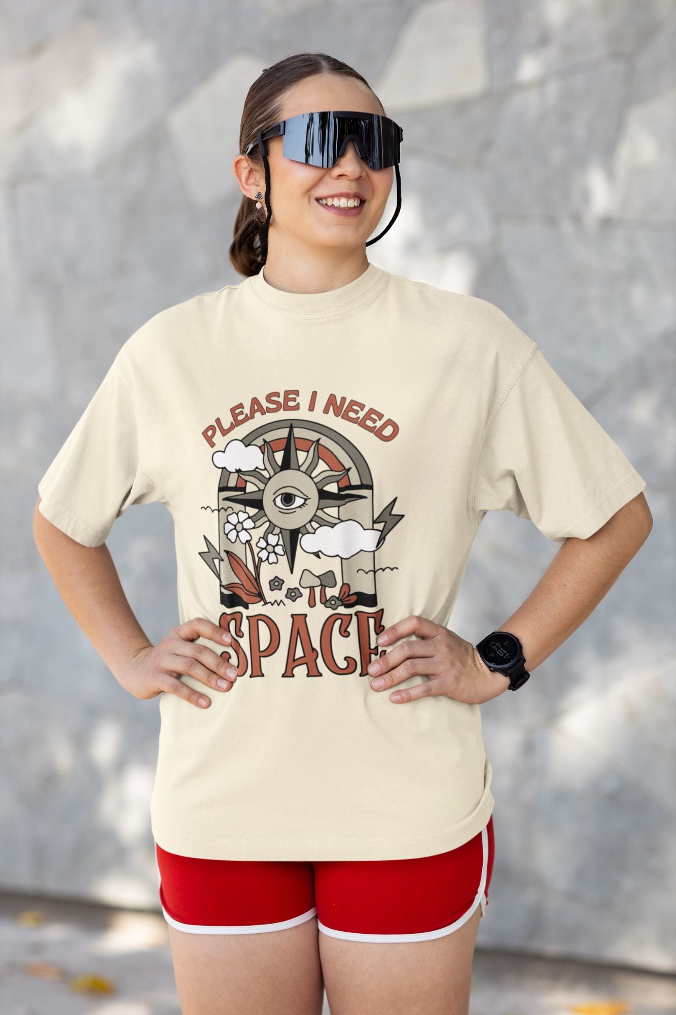 HAAVAH PLEASE I NEED SPACE OVERSIZE TSHIRT