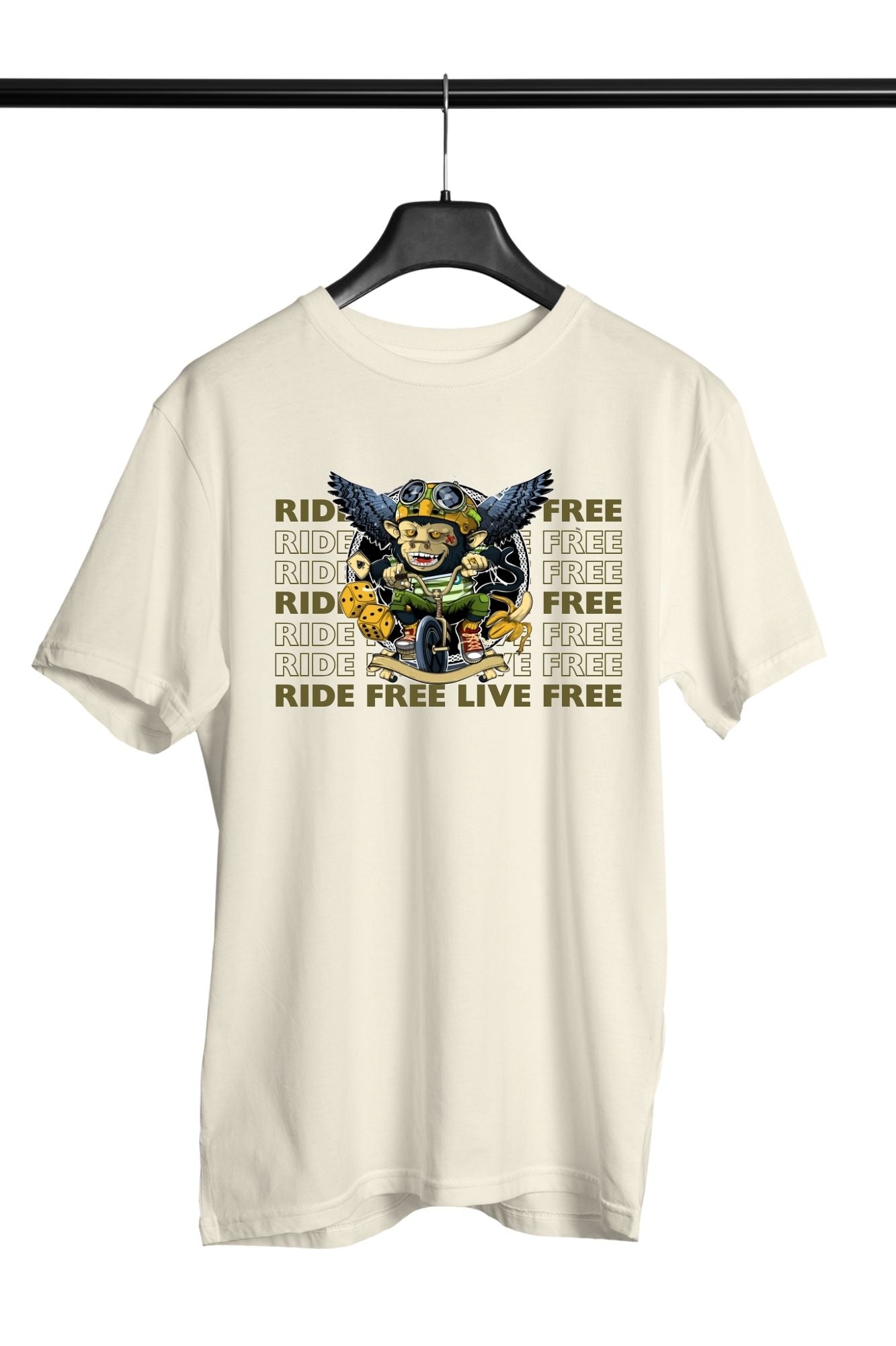 HAAVAH RIDE FREE MEN OVERSIZE T-SHIRT