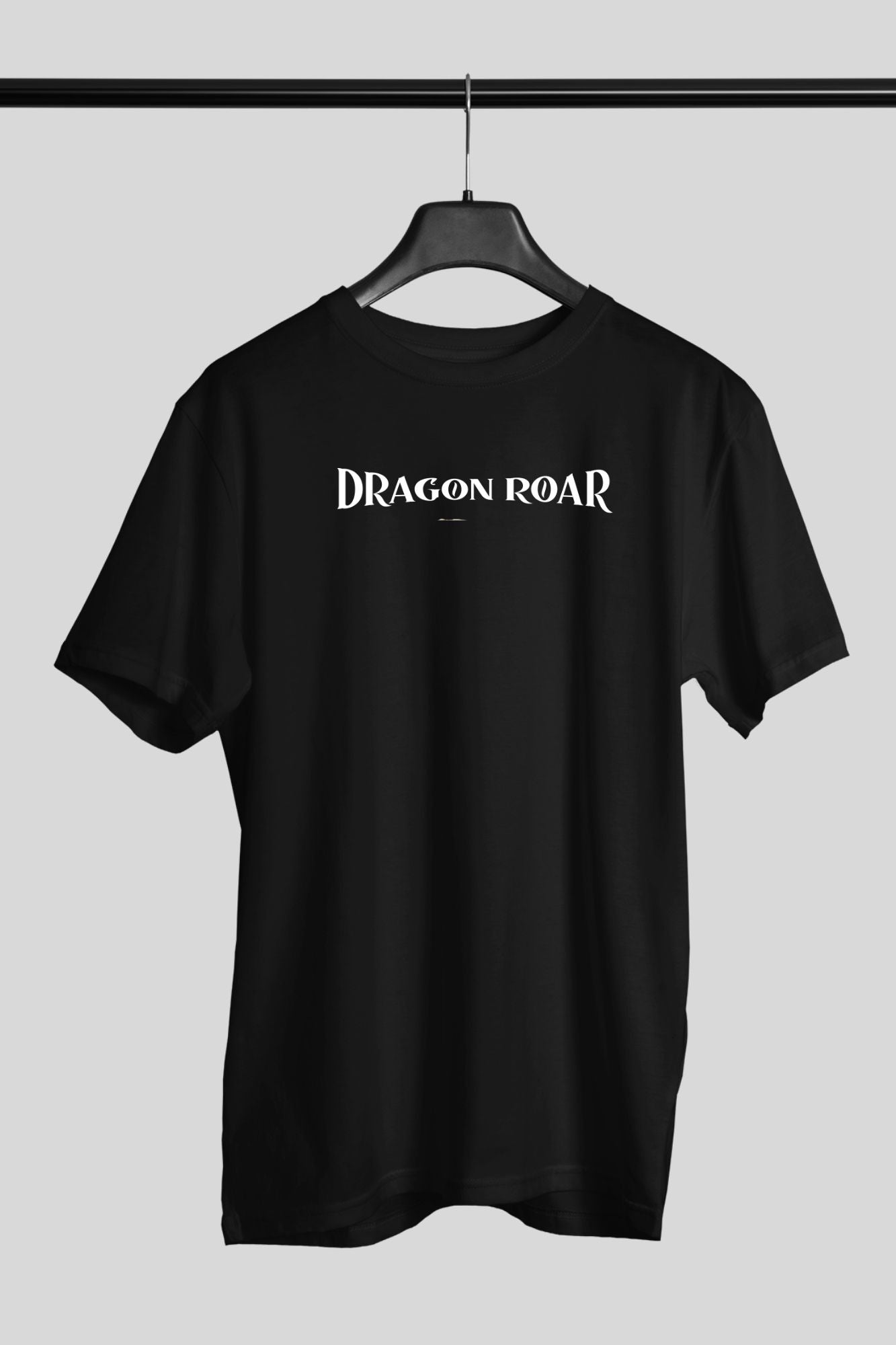 Black oversized t-shirt, Dragon roar