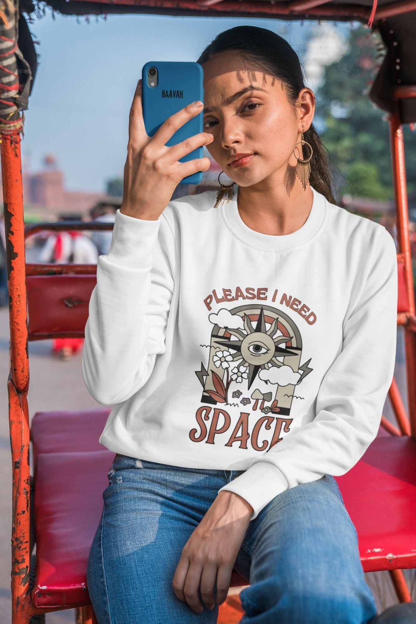 HAAVAH PLEASE I NEED SPACE SWEATSHIRT