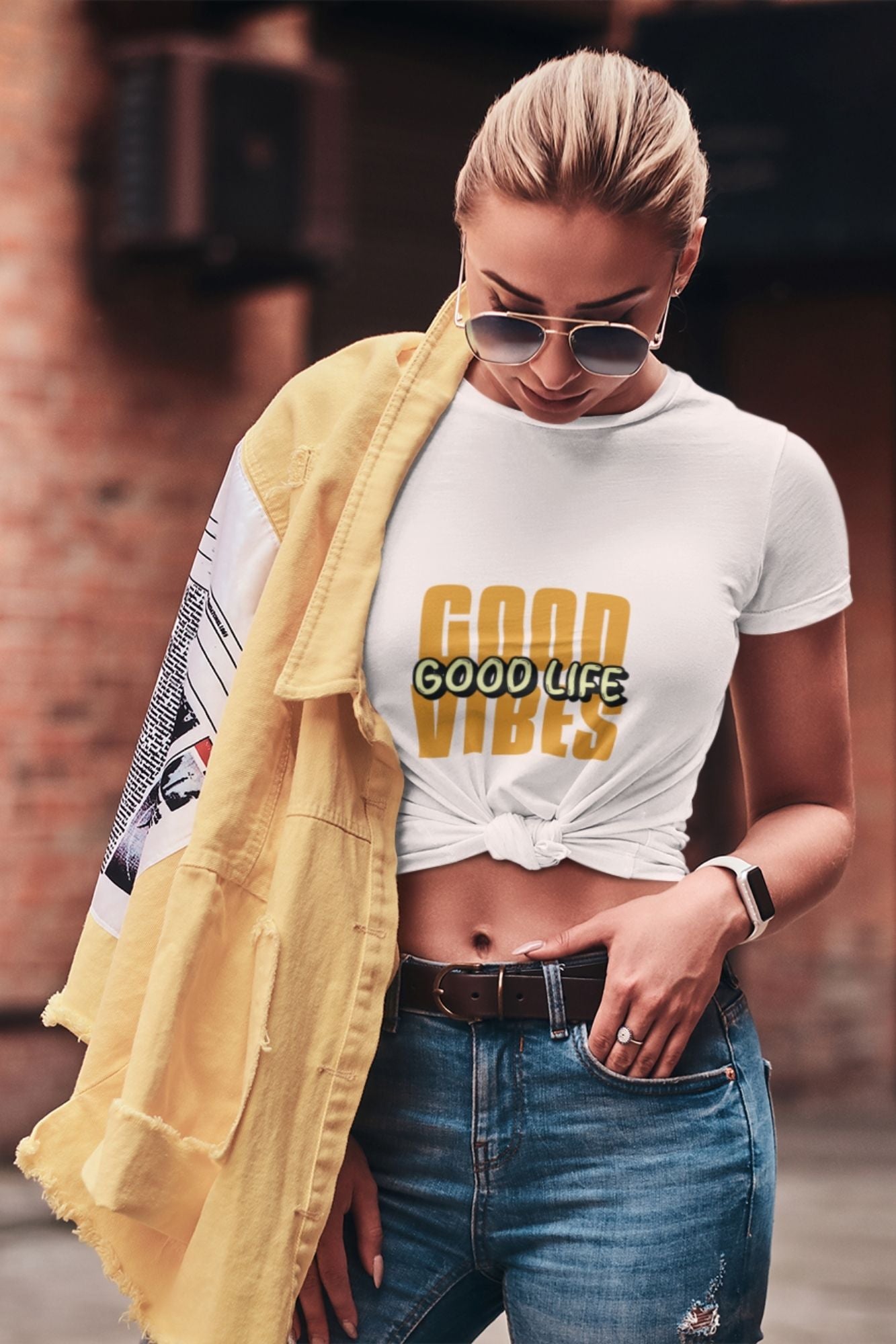 HAAVAH GOOD VIBES CROP TOP