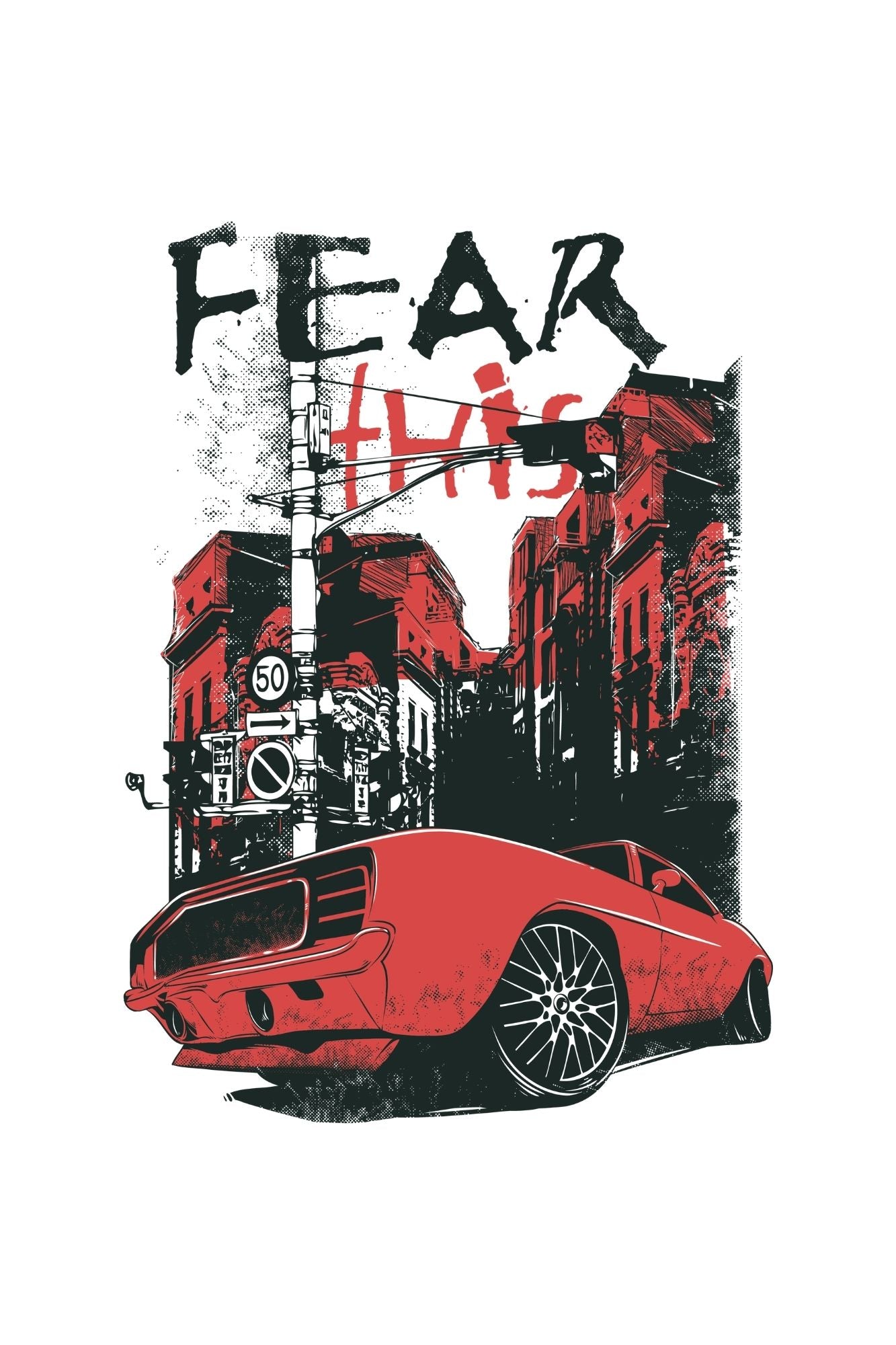 HAAVAH FEAR MEN OVERSIZE T-SHIRT