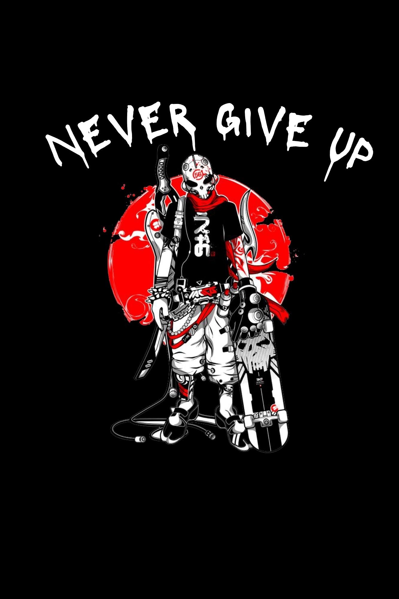 HAAVAH NEVER GIVE UP MEN OVERSIZE T-SHIRT