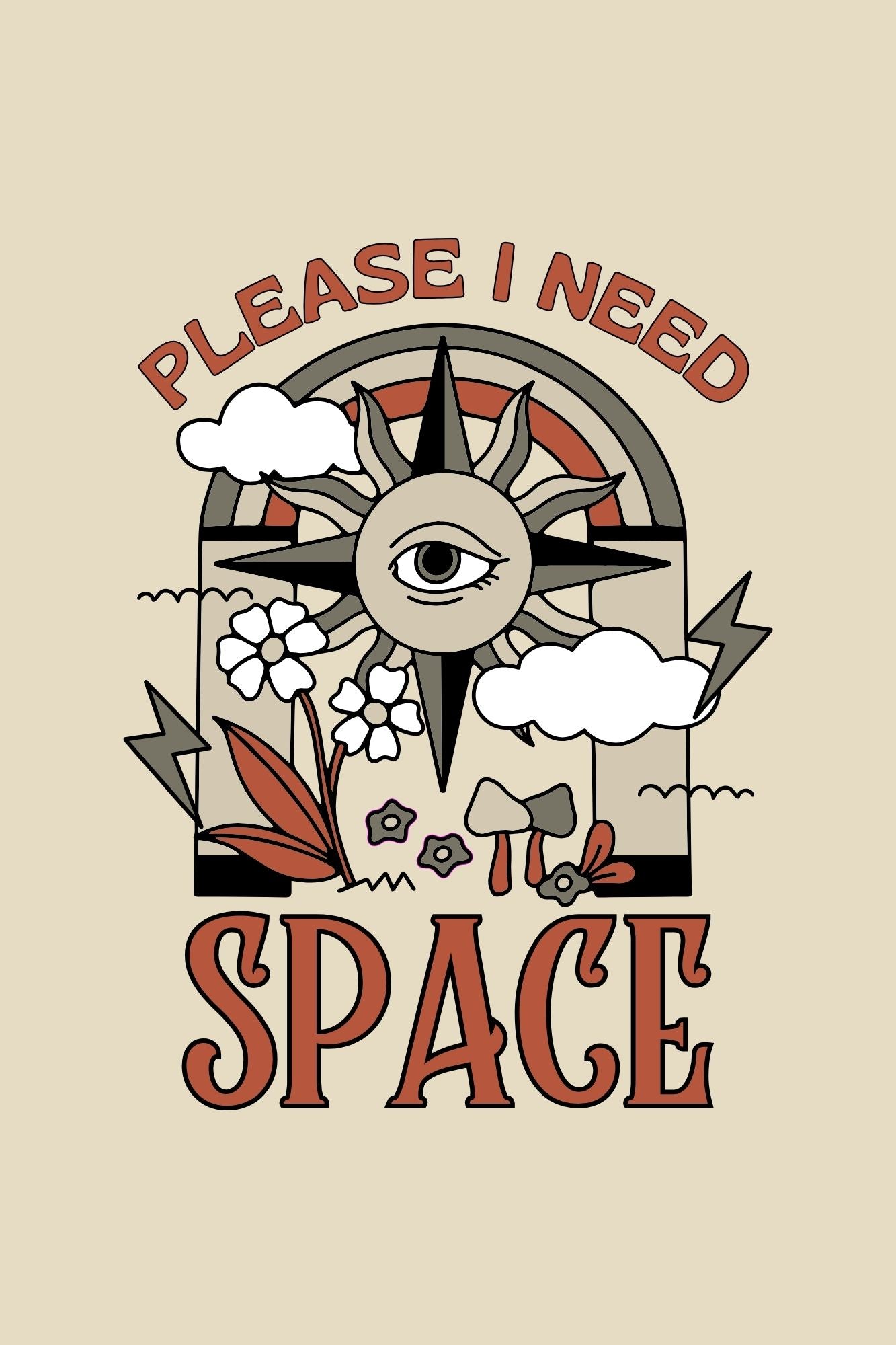 HAAVAH PLEASE I NEED SPACE OVERSIZE TSHIRT