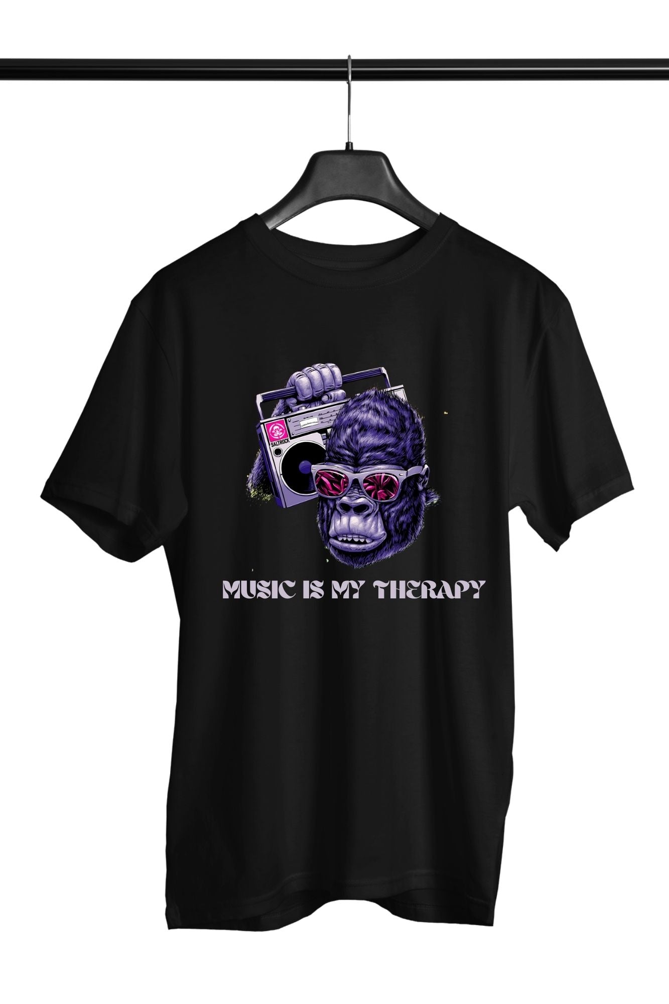 HAAVAH MUSIC IS MY THERAPY MEN OVERSIZE T-SHIRT